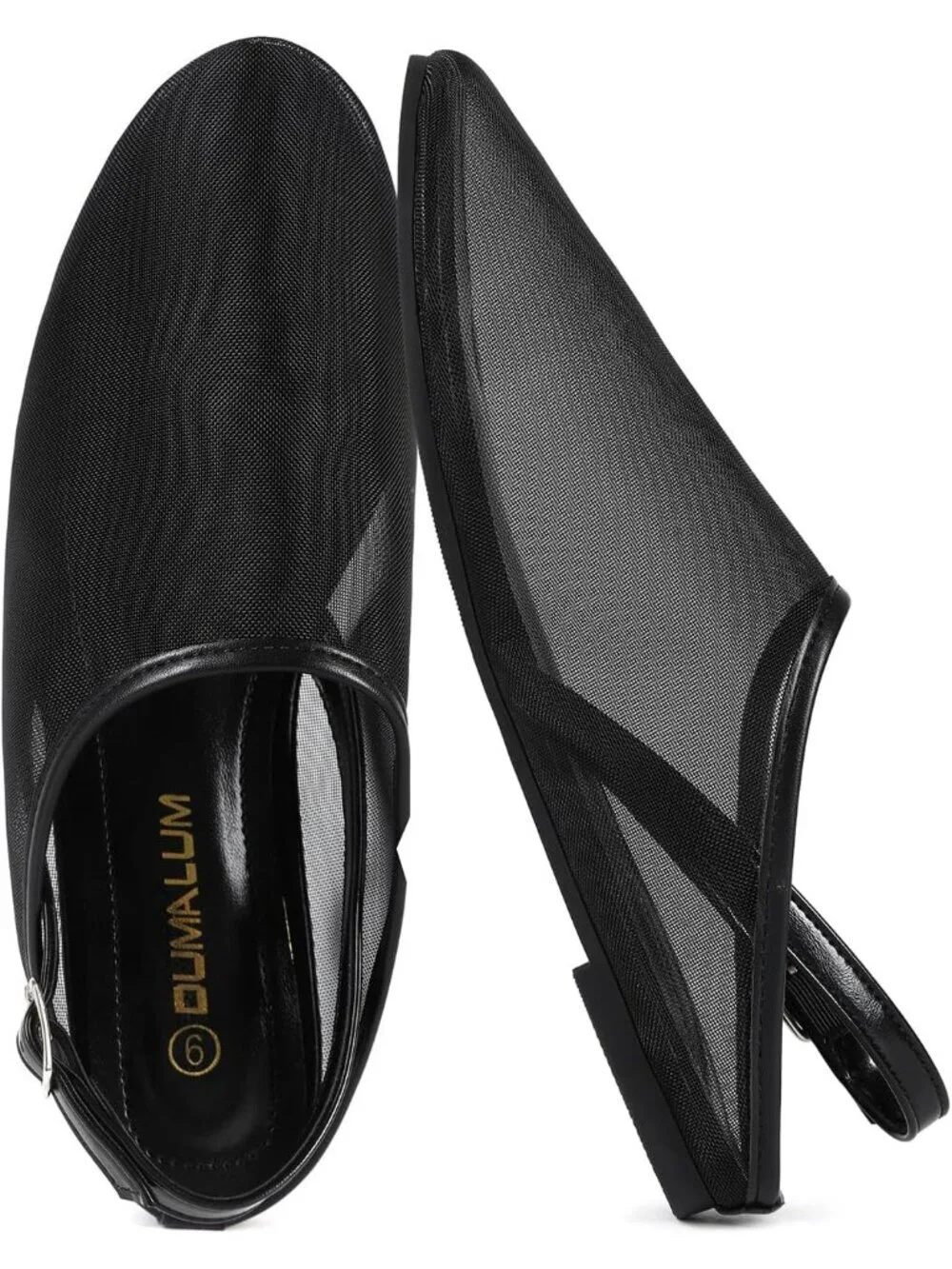 Women's Black Mesh Ballet Flats Mary Jane Animal Print Casual Comfortable Shoes